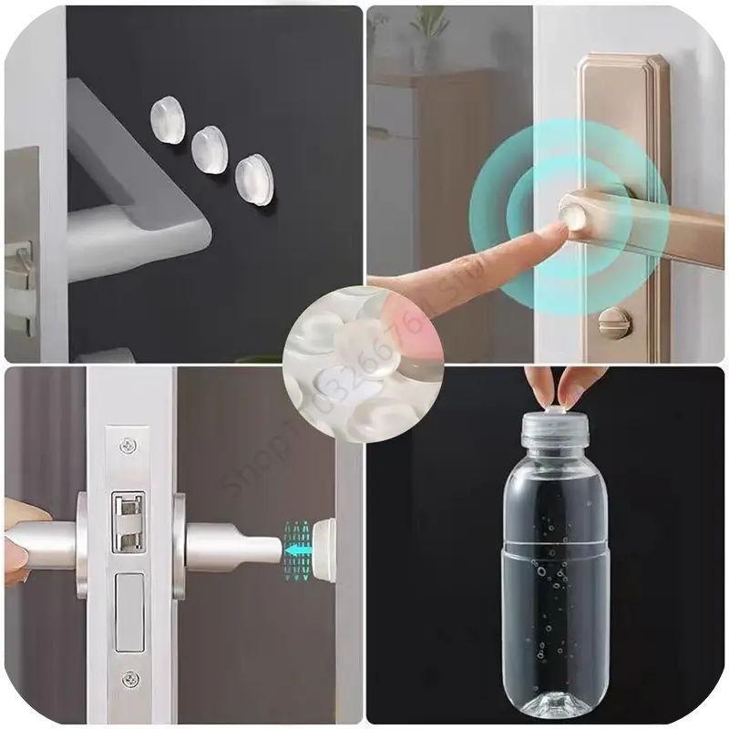 100Pcs Strong Self-Adhesive Clear Door Stopper Rubber Damper Buffer Cabinet Bumpers Furniture Dots Cushion Protective Pads