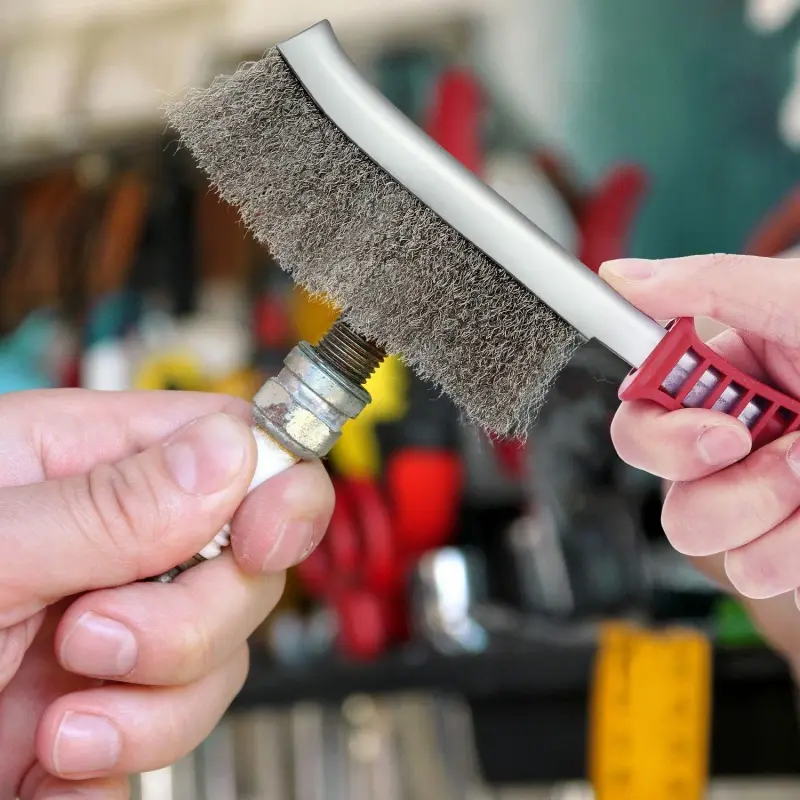 Multi-function Tool Wire Brush Copper Plated Metal Surface Rust Removal Cleaning Brush Kitchen Grill Rust Removal Clean Tool