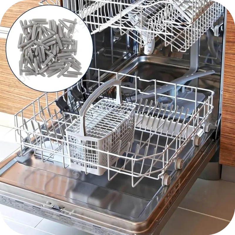 100Pcs Dishwasher Rack Caps Tip Tine Cover Cap Flexible Round End Caps Protective Sleeves for Sharp Article To Prevent Collision