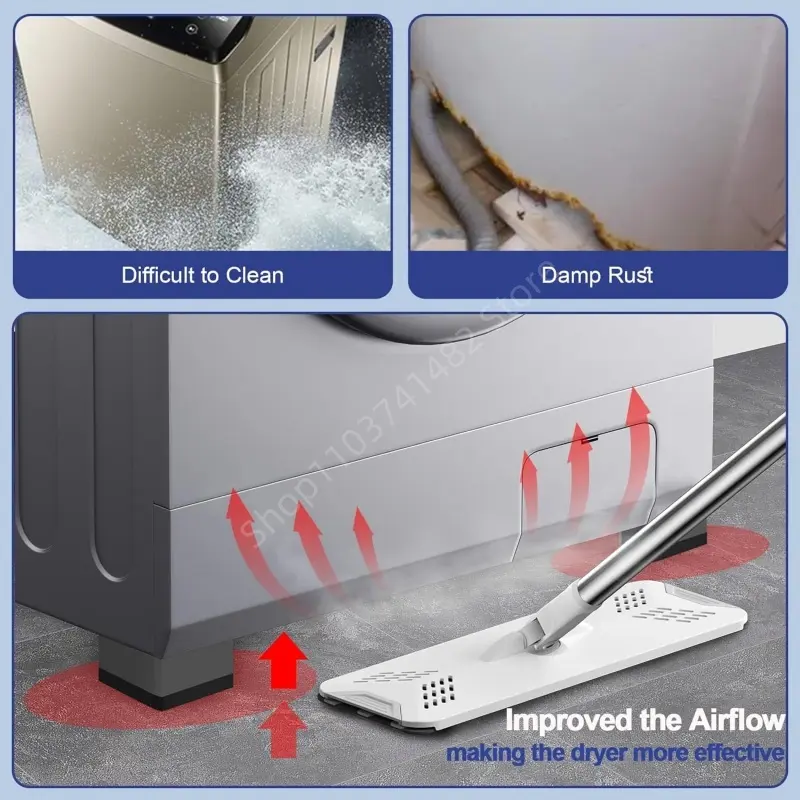 New 4Pcs Washing Machine Enhanced Version Anti Vibration Mats Refrigerator Silent Anti-Skid Kit Furniture Base Fixed Shock Pads