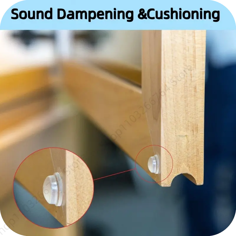 100Pcs Strong Self-Adhesive Clear Door Stopper Rubber Damper Buffer Cabinet Bumpers Furniture Dots Cushion Protective Pads
