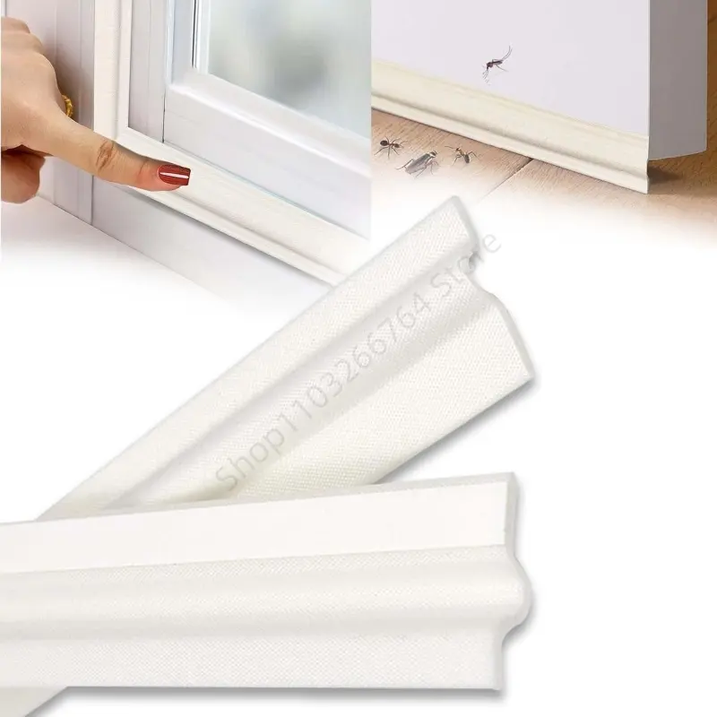 10/40m Window Sealing Strip Acoustic Foam Sliding Strip Door Windproof Soundproof Cotton Seal Door Gap Sound Sealing Strip