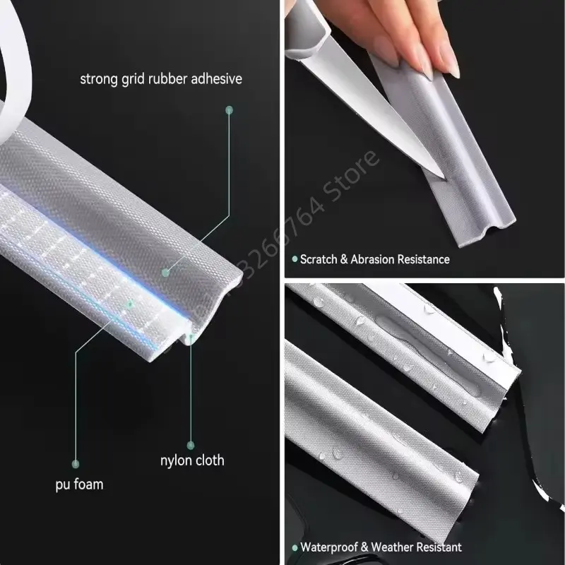 10/40m Window Sealing Strip Acoustic Foam Sliding Strip Door Windproof Soundproof Cotton Seal Door Gap Sound Sealing Strip