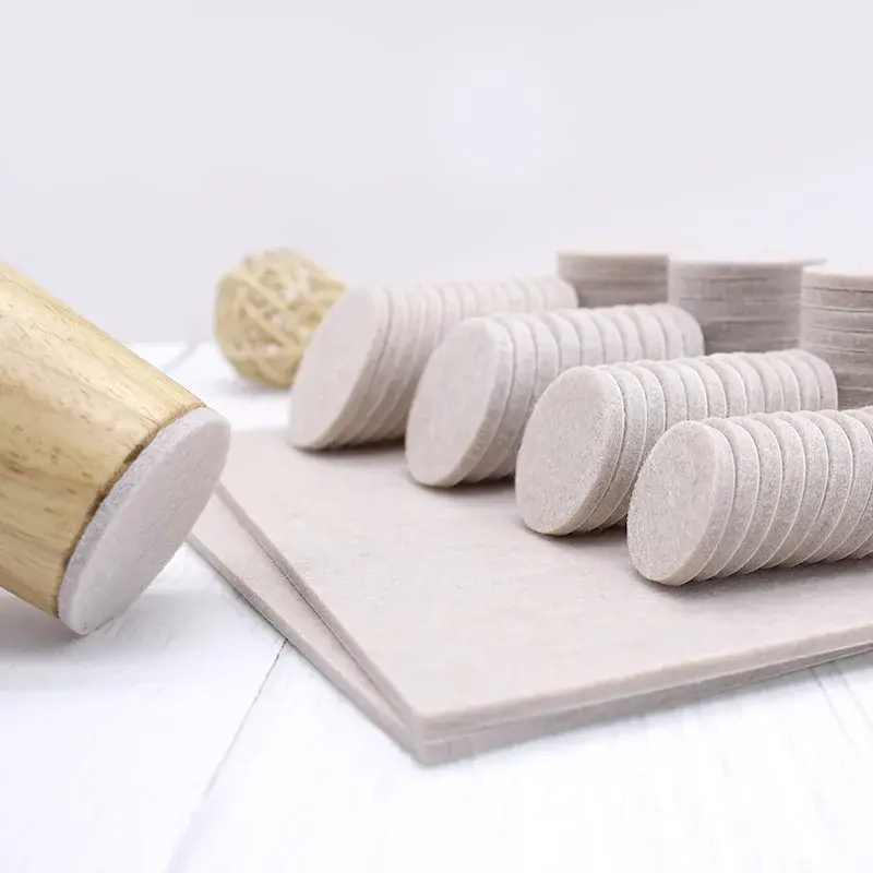 5mm Thick Felt Chair Legs Pads 128-18Pcs Self Adhesive Furniture Non-slip Anti-collision Gasket Bottom Mute Anti Scratch Pad
