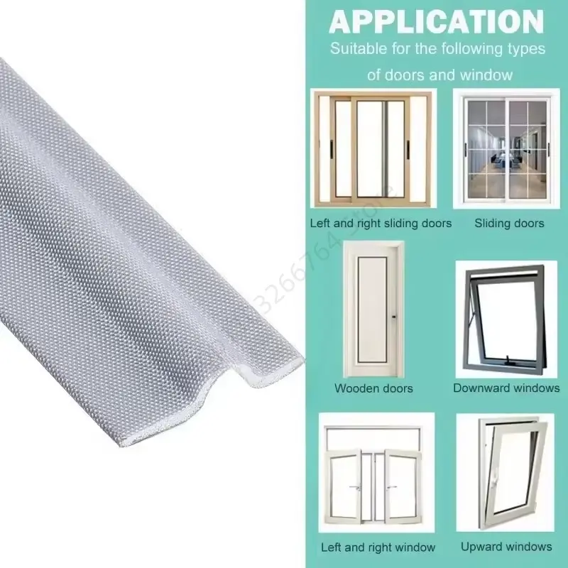 10/40m Window Sealing Strip Acoustic Foam Sliding Strip Door Windproof Soundproof Cotton Seal Door Gap Sound Sealing Strip