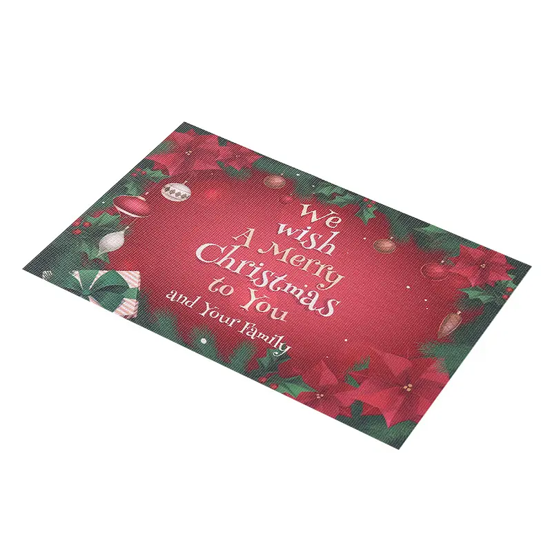PVC Placemat Home Kitchen Non-Slip Teslin Christmas Place Mat for Dining Table Decoration Hotel Cutlery Mat Printed Table Mat