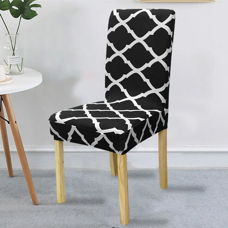 Elastic Spandex covers for dining room decoration, elastic cover for chair seat, kitchen and home decoration
