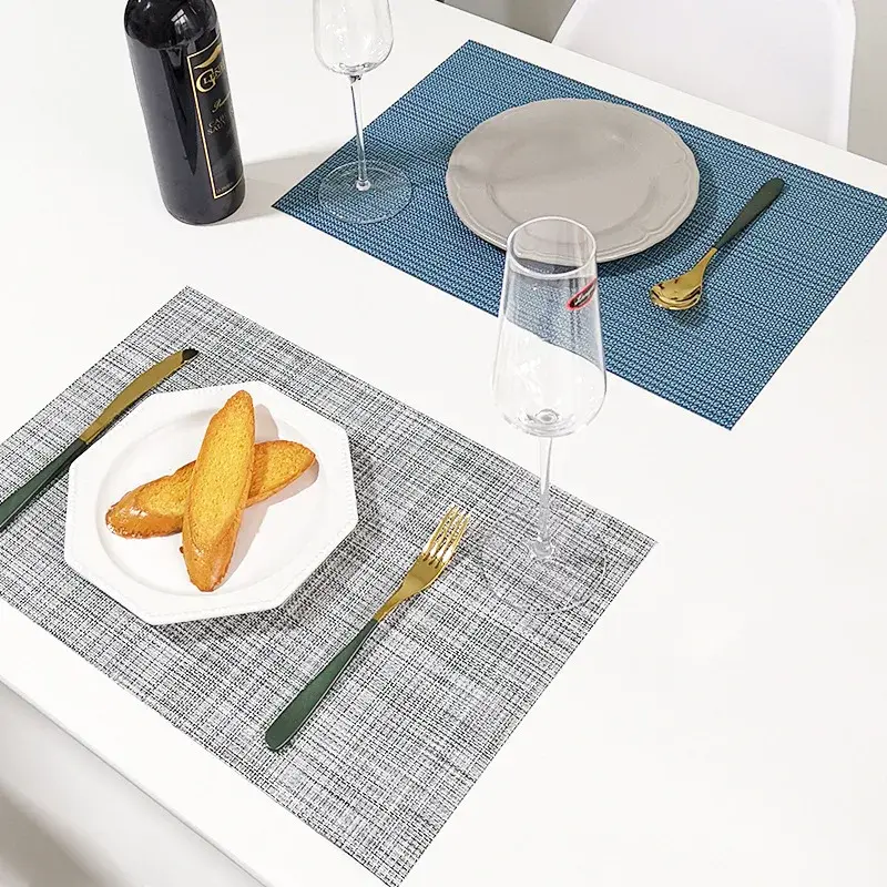 PVC Placemat Washable Dining Table Mats for Dining Table Cafe Anti-slip Hot Placemats Bowl Insulation Pad Cup Mat Table Coasters