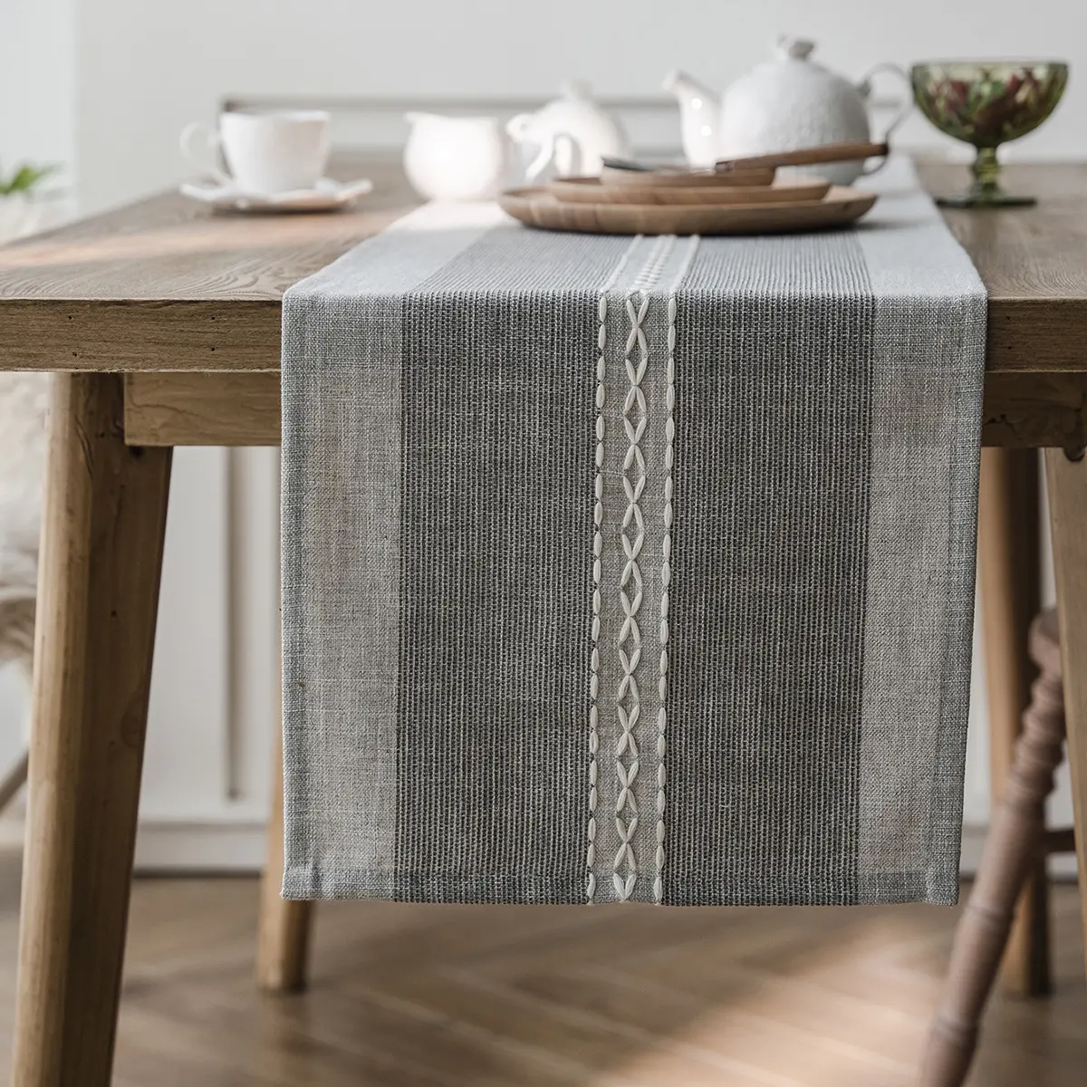 Nordic Jacquard Geometric Table Runner Wedding Party Decoration Dining Home Table Flag Cloth For Coffee Table Decor