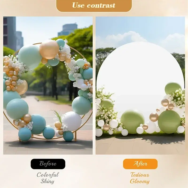 Round Backdrop Cover Portable Foldable Solid Color Photography Background Cloth for Wedding Birthday Party DIY Decoration