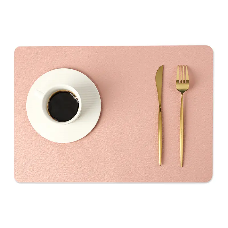 Double-layer Leather Table Mat Nordic Heat-proof Placemat Insulation Waterproof Oil-proof Table Mats for Home Hotel Decoration