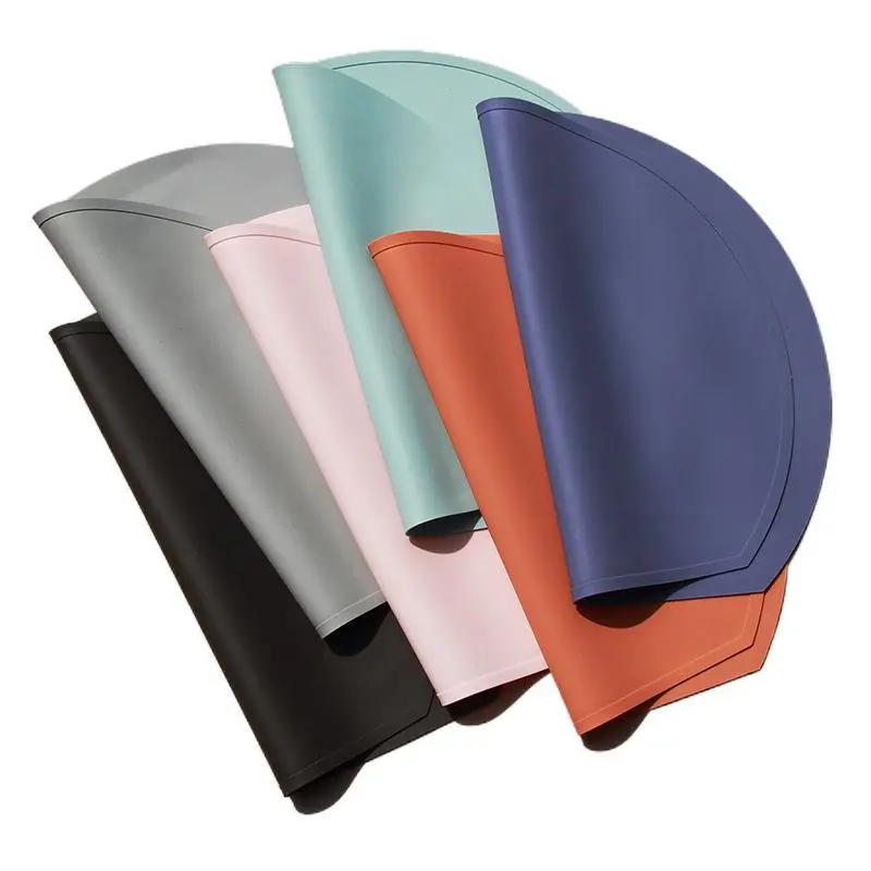 Tableware Silicone Placemat Waterproof Washable Heat Insulation Bowl Coaster Table Mat for Dining Table Kitchen Accessories