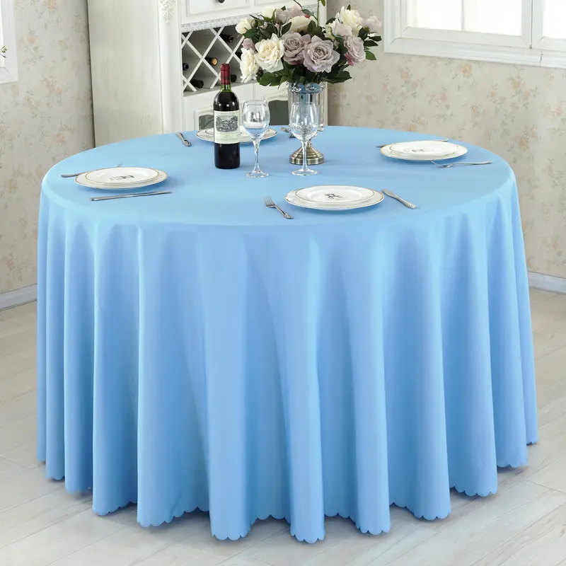 Round Tablecloth Solid White Dining Table Decor Plain Table Cloth for Wedding Party Restaurant Banquet Decoration Table Cover