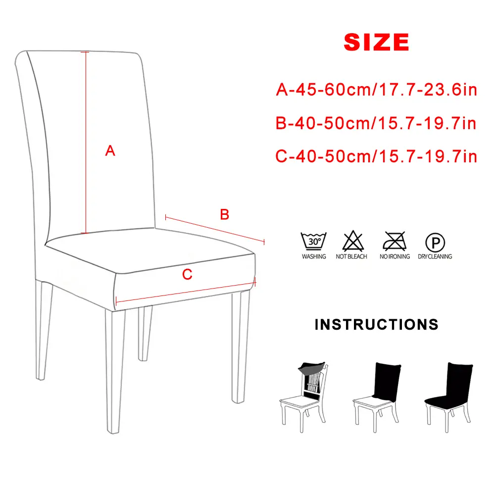 Fabric Chair Cover for Dining Room Chairs Covers Living Room Chair Cover for Chairs for Dining Room/Kitchen Stretch Chair Cover