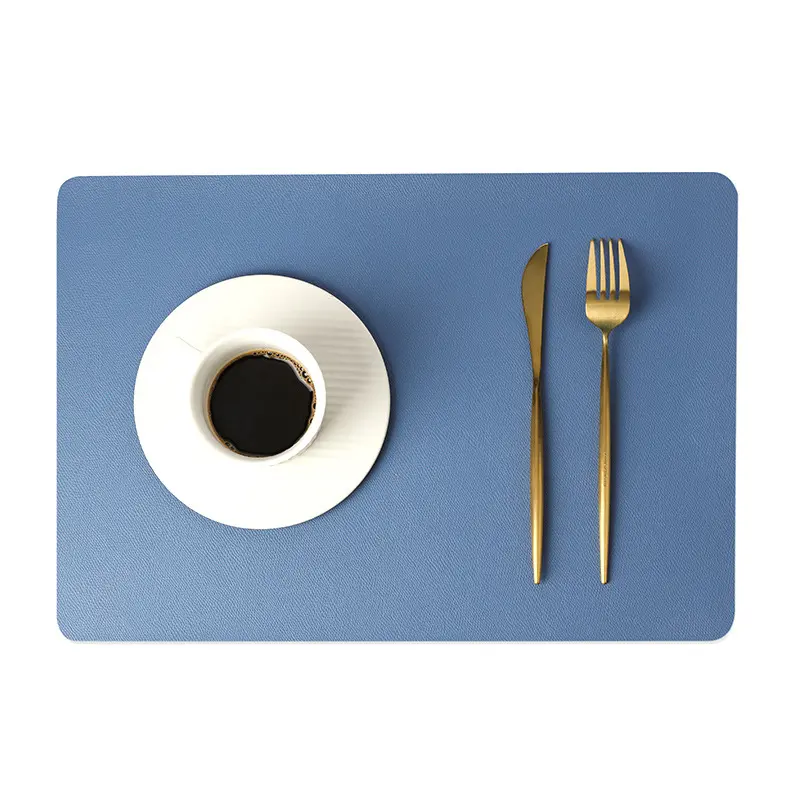 Nordic Style Tableware Pad Placemat Table Mat PU Leather Heat Insulation Non-Slip Double-layer Placemats Disc Coaster Placemat