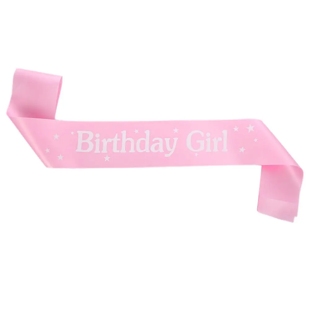 Birthday Girl Sash for Girls Women 13th 16th 18th 20th 21st Happy Birthday Party Decoration Supplies Pink Rose Rec Birthday Sash