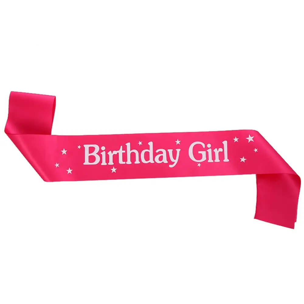 Birthday Girl Sash for Girls Women 13th 16th 18th 20th 21st Happy Birthday Party Decoration Supplies Pink Rose Rec Birthday Sash