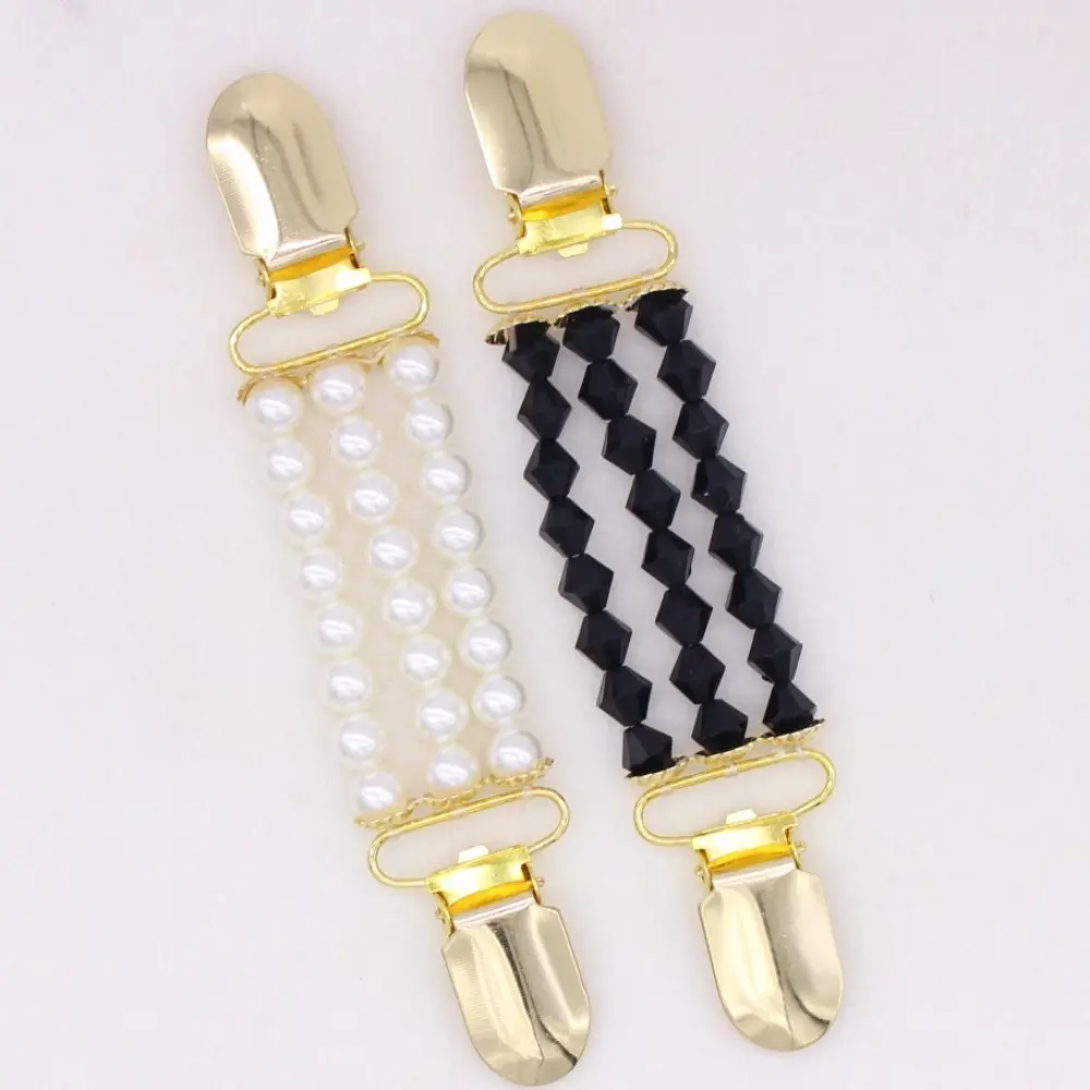 1 Pcs Sweater Shawl Clip Retro Cardigan Collar Dress Shirt Clip Waist Back Cinch Rhinestone Pearl Brooch for Women Girl Clothing
