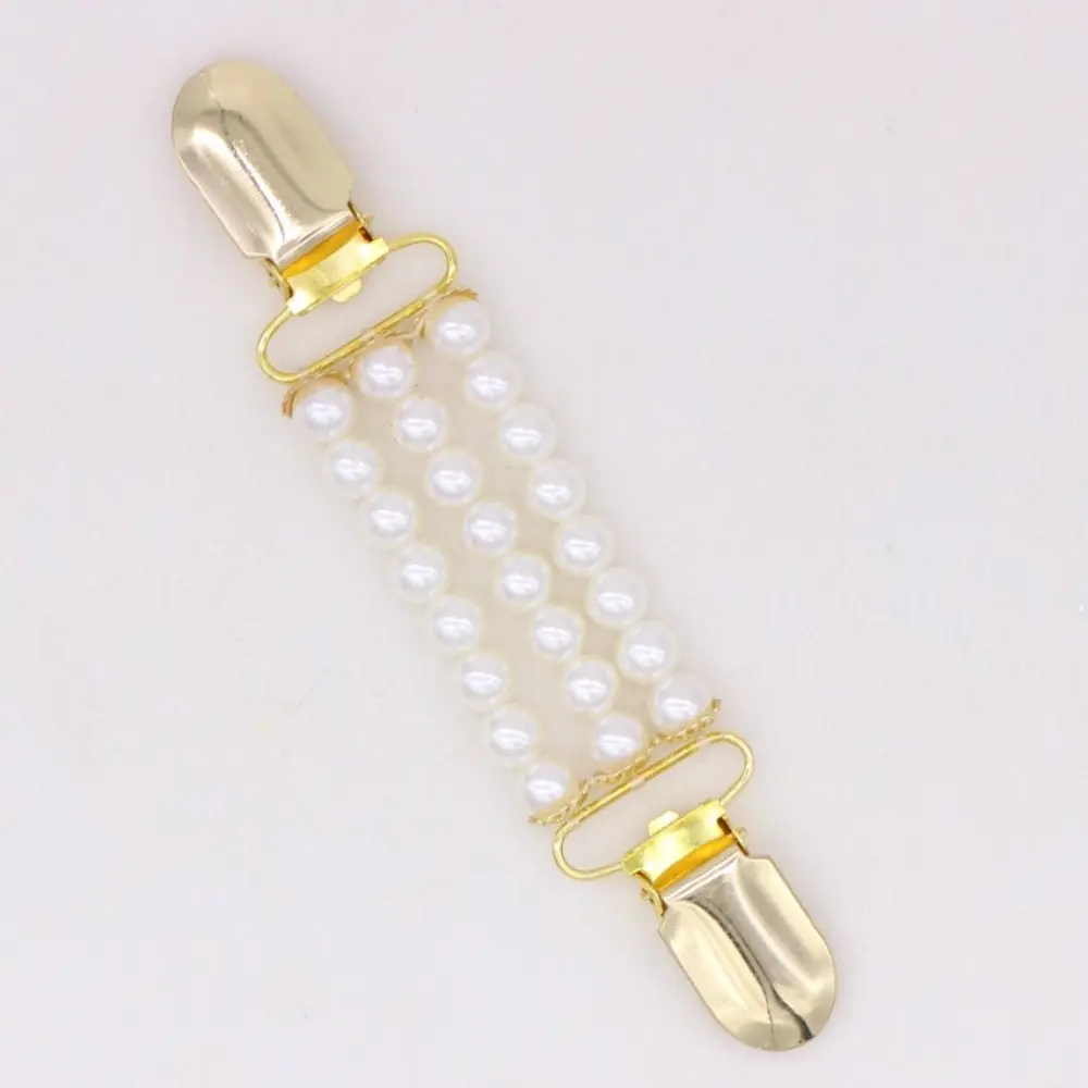 1 Pcs Sweater Shawl Clip Retro Cardigan Collar Dress Shirt Clip Waist Back Cinch Rhinestone Pearl Brooch for Women Girl Clothing