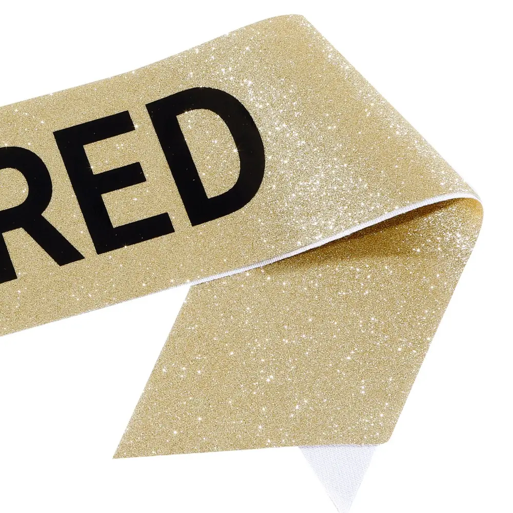 I'm Retired Sash Glitter Satin I'm Retired Sash Favor Gifts for Men Women Happy Retirement Party Events Decorations Supplies
