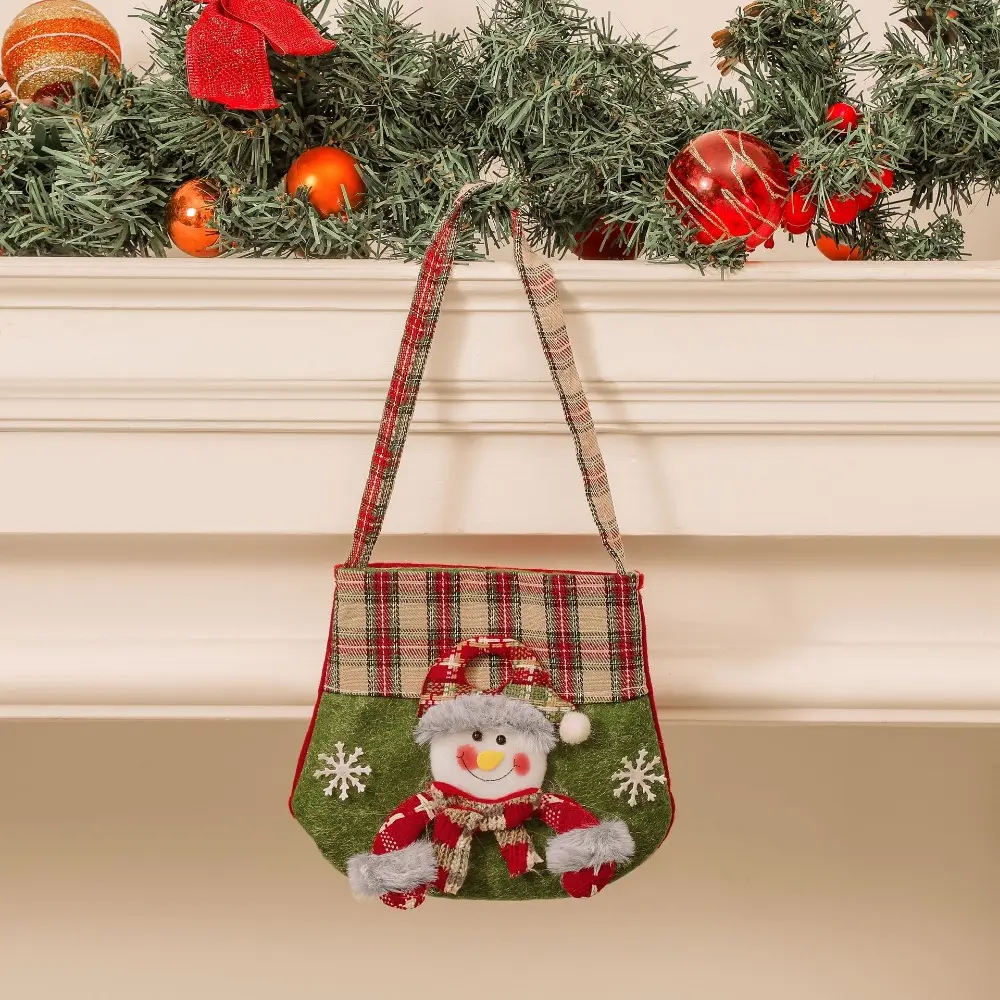 Christmas Gifts Doll Bags Cute Xmas Santa Snowman Doll Knitted Gifts Bags Apple Storage Bags for Christmas Birthday Party Favor