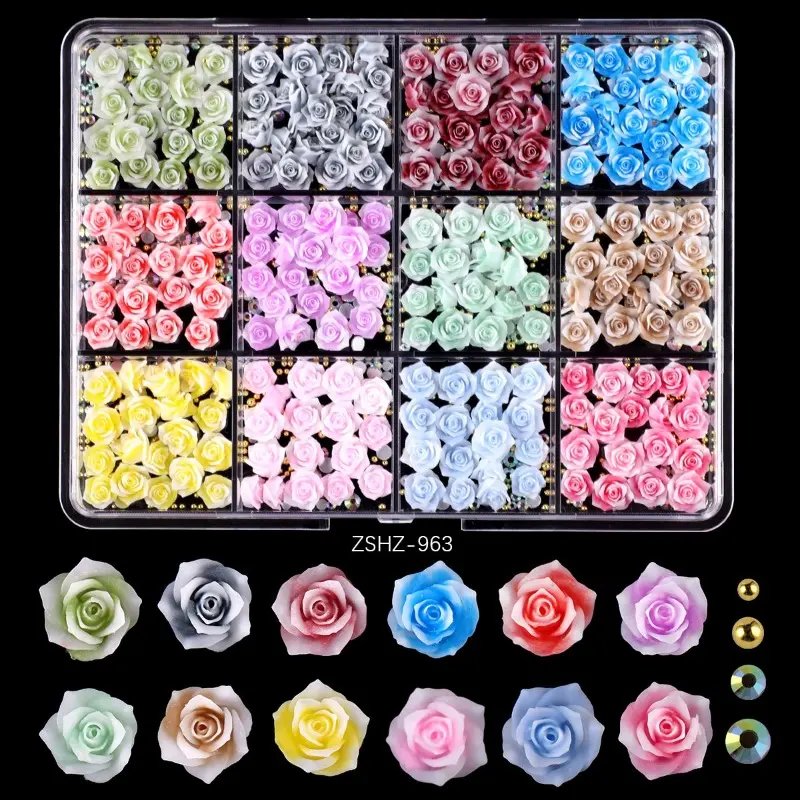 3D Resin Bow Nails Charms Set Flatback Colorful Bow Ribbon Pearl Butterfly Nail Charm for Nail Art Supplies Decoration DIY Craft