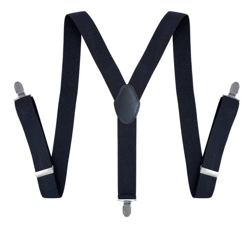 Fashion Suspenders for Men Women 3.5cm Y-Back 3 Clips Adjustable Elastic Shirt Trouser Braces Strap Belt Gifts for Dad Husband