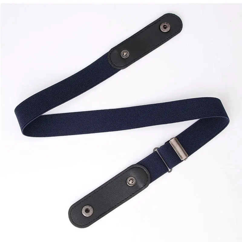 No Buckle Invisible Stretch Belt for Women Girls Jeans Pants Comfortable Adjustable Elastic Buckle-free Waist Belts