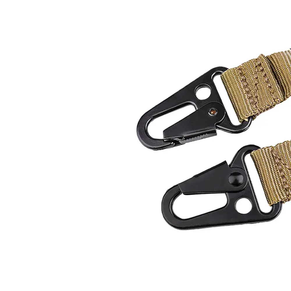 Double Point Tactical Rifle Sling with Metal Hooks Nylon Adjustable Gun Shoulder Straps for Men Outdoors Hunting Shooting Combat