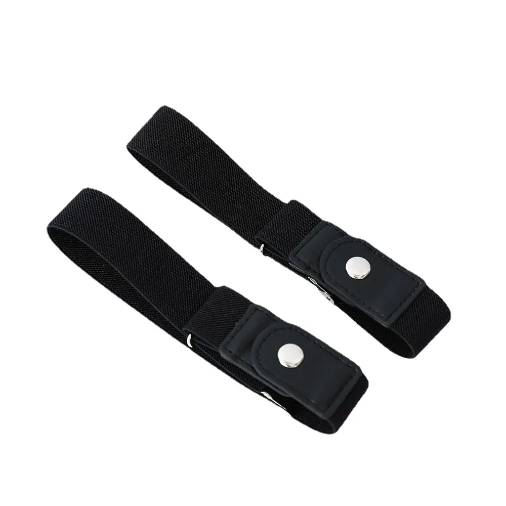 2pcs No Buckle Stretch Belt for Women Men Girls Boys Junior Jeans Pants Comfortable Buckle Free Invisible Elastic Waist Belt