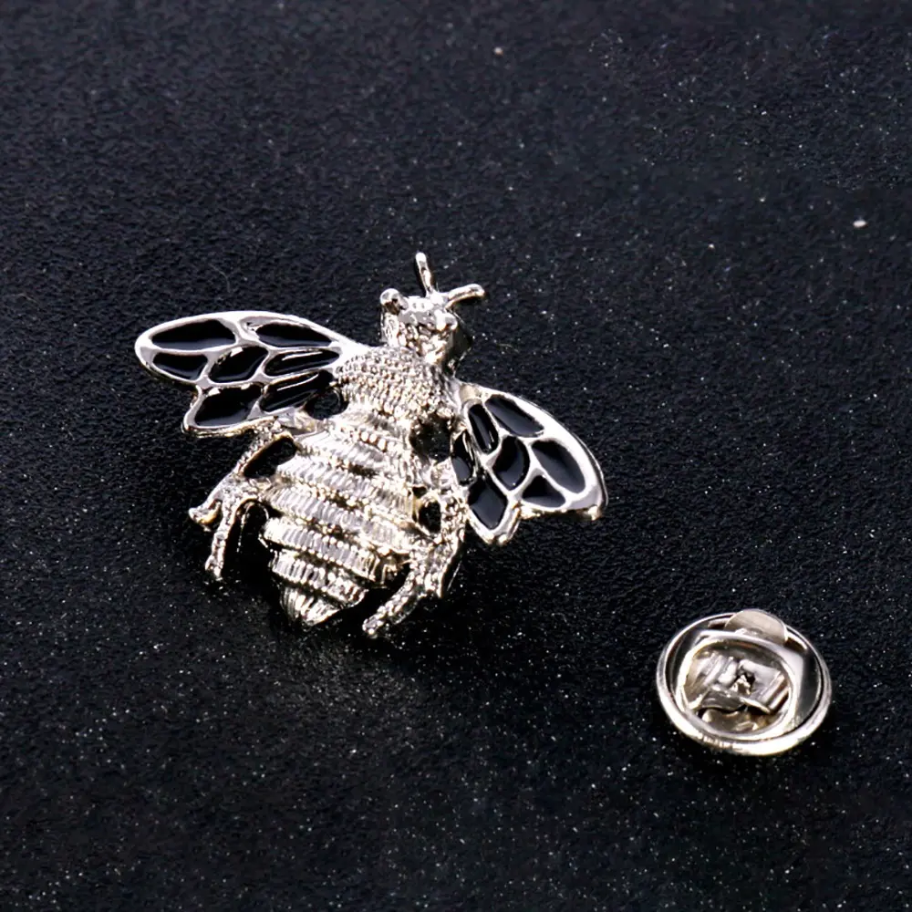 1pc Novelty Bee Lapel Pin Collar Pin Cute Animal Insect Brooch Pin for Women Men Shirt Suit Dress Fashion Accessories