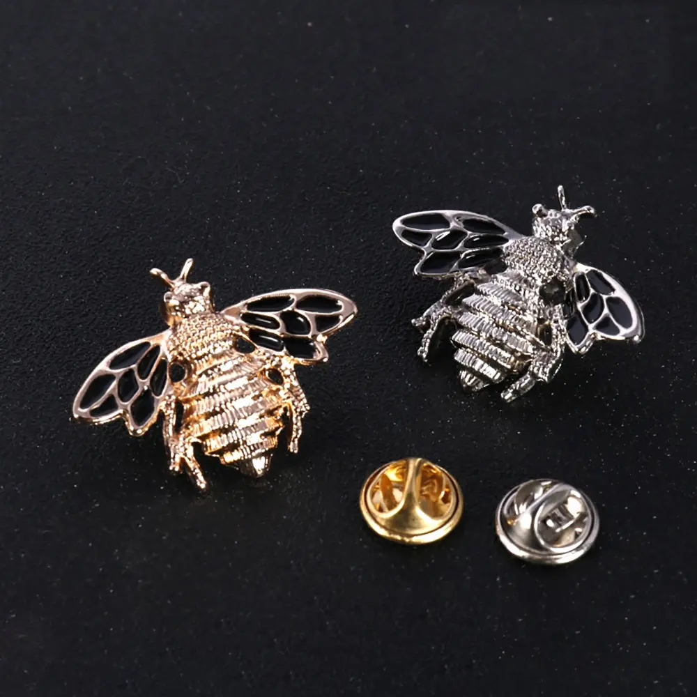 1pc Novelty Bee Lapel Pin Collar Pin Cute Animal Insect Brooch Pin for Women Men Shirt Suit Dress Fashion Accessories