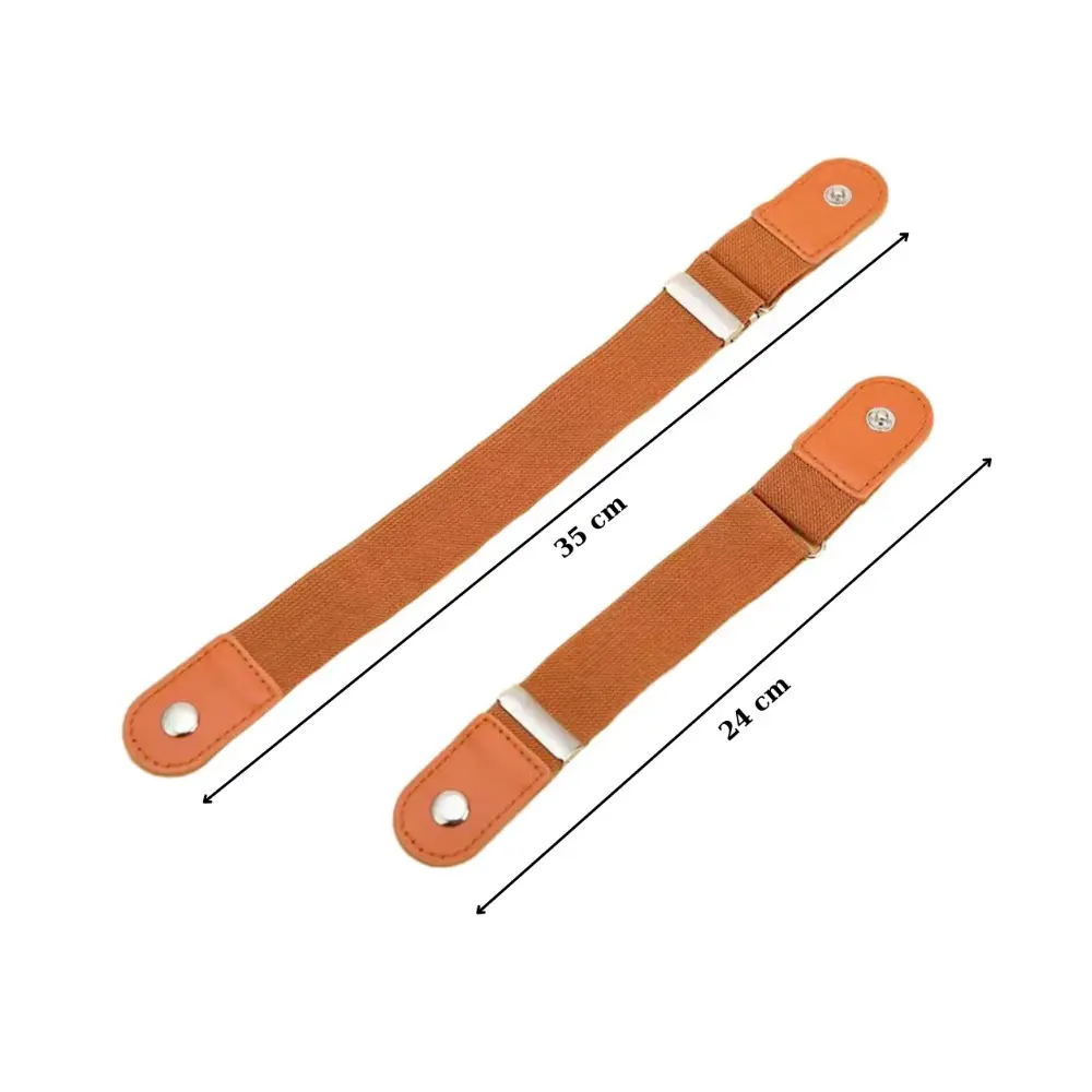 2pcs No Buckle Stretch Belt for Women Men Girls Boys Junior Jeans Pants Comfortable Buckle Free Invisible Elastic Waist Belt