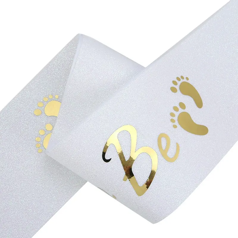 Mommy to Be and Daddy To Be Glitter Satin Sash Gifts for New Dad Mom Gender Reveal Baby Shower Party Favor Decorations Supplies