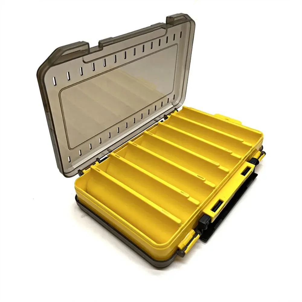 Double Layer Portable Lure Hook Box 14 Compartment Fishing Tackle Box Lure Baits Container Storage Case Fishing Gear Accessories