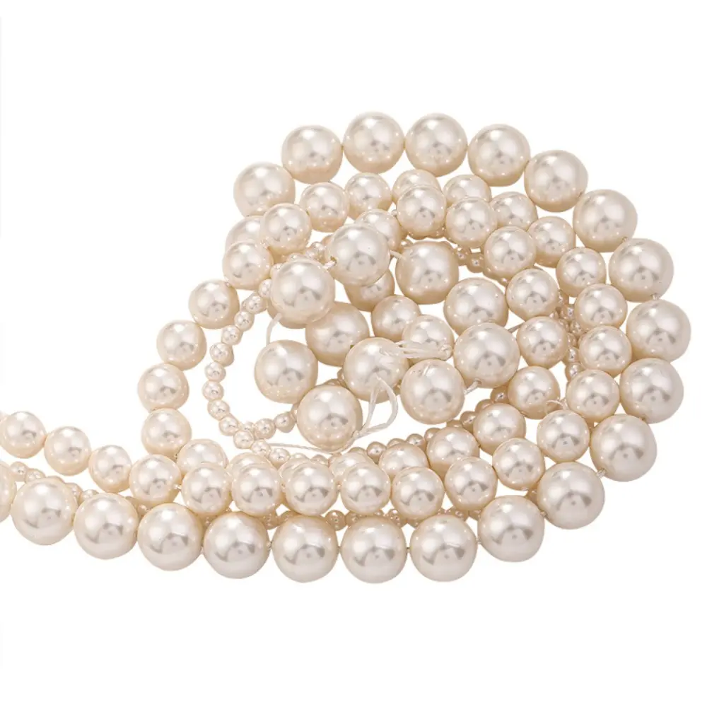 3/4/6/8/10/12mm Imitation Pearl Beads With Hole Round Spacer Beads for Handmade Necklace Bracelet DIY Jewelry Making Accessories