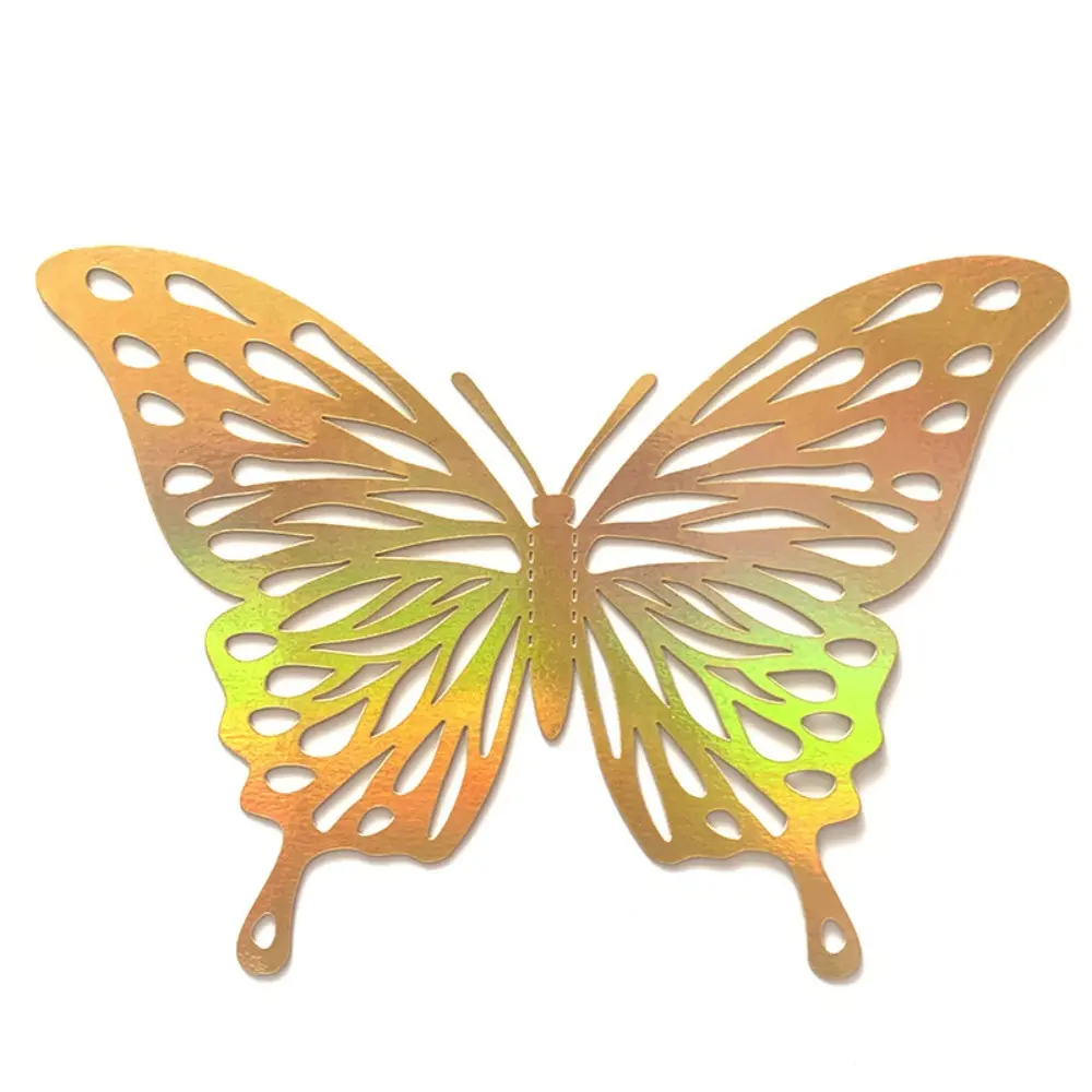 24pcs/Set Golden Butterfly Wall Stickers 3D Hollow Butterflies Decals for Crafts DIY Room Wall Home Wedding Birthday Decorations