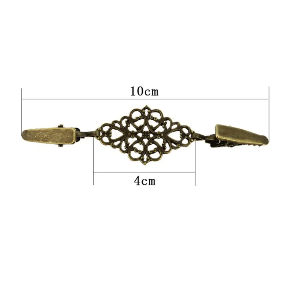Retro Sweater Clips Fasteners Flower Pattern Cardigan Dress Shirts Collar Brooch Clips Back Cinch Clip for Women Girls Clothing