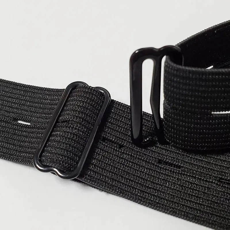 1pc Adjustable Elastic Shirt Stay Belt for Men Women Keep Shirt Tucked in All Day Black/White