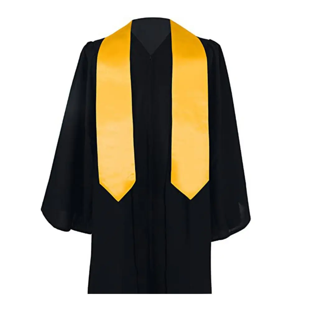 Unisex Graduation Honor Stole Satin Scarf Solid Color for Class of 2025 Junior High School Adult Graduations Party Supplies