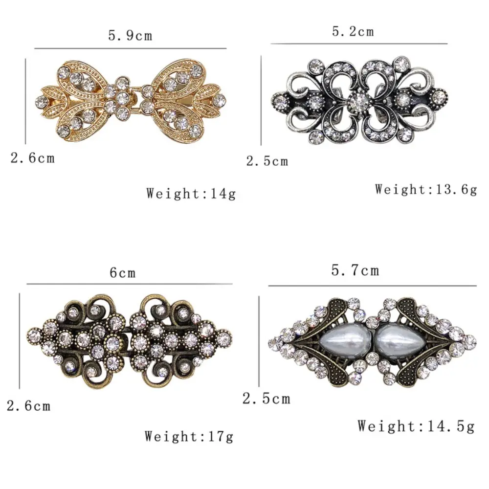 1 Piece Vintage Sweater Clips Cape Cloak Fastener for Dress Shirt Cardigan Shawl Collar Clasp Back Cinch Clip for Women Clothing