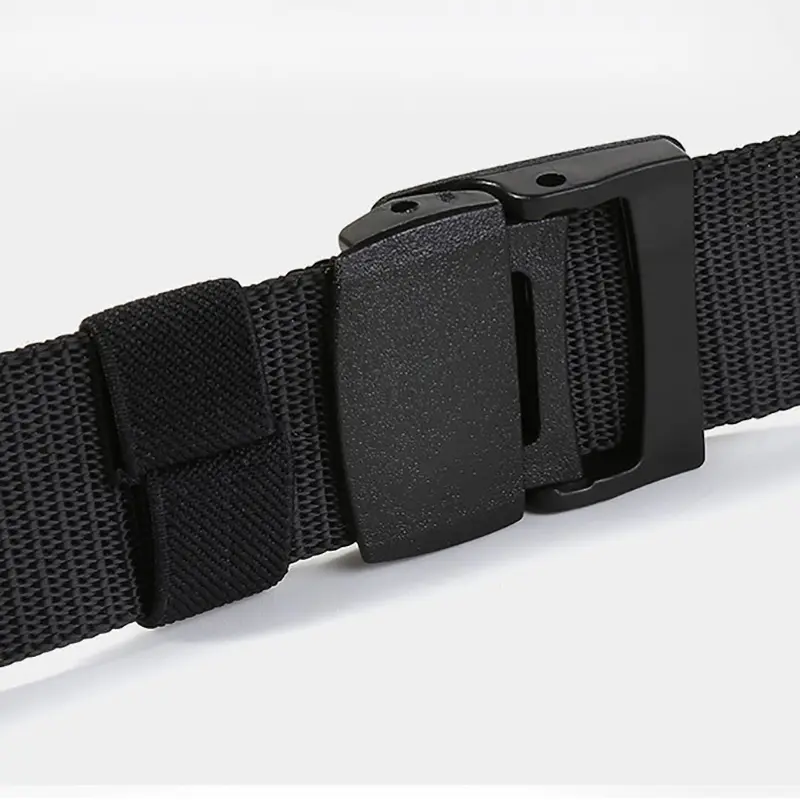 Plastic Buckle Nylon Canvas Belt Men Women Outdoor Work, 1.5inch Wide Metal-free Military Tactical Waist Belt Airport Friendly