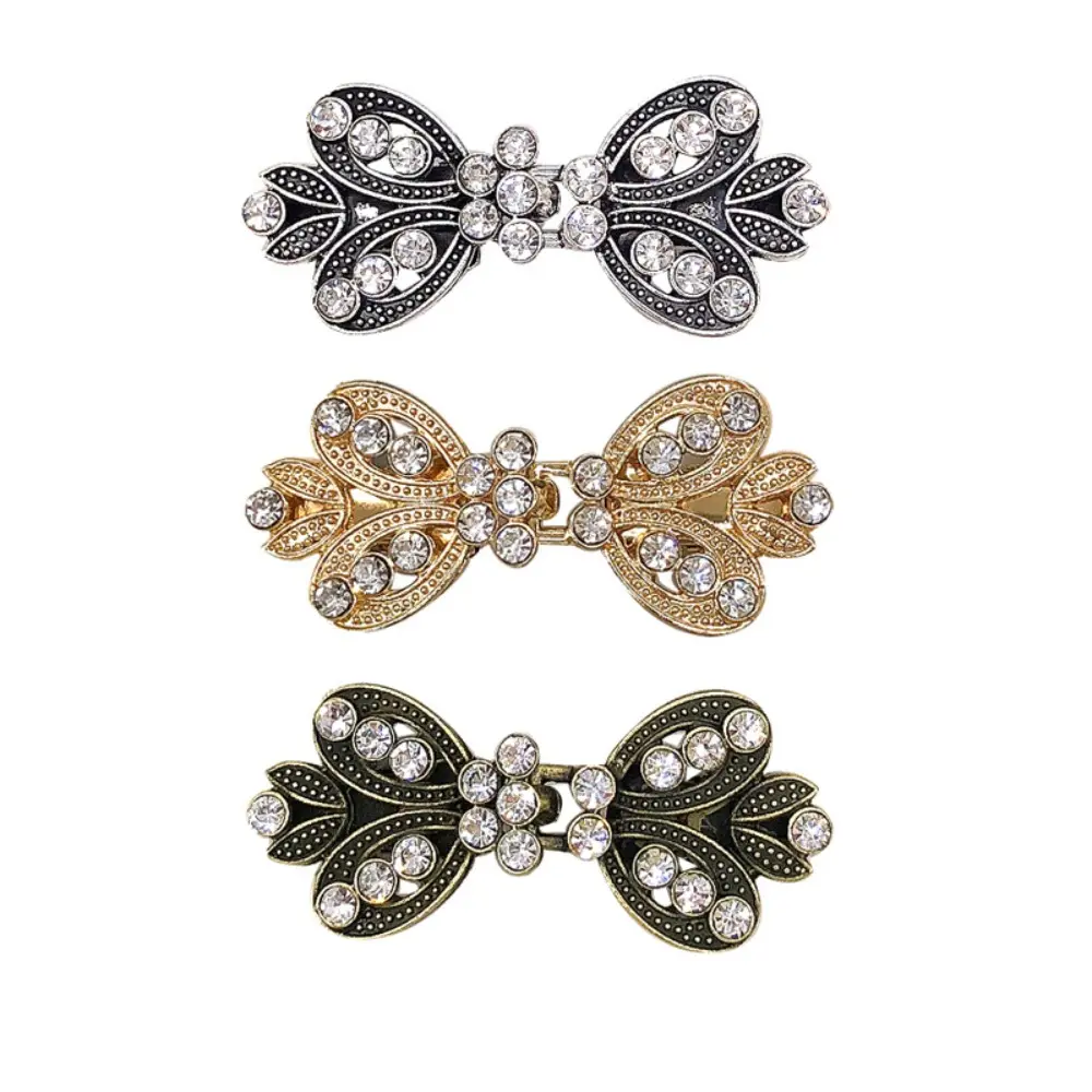 1 Piece Vintage Sweater Clips Cape Cloak Fastener for Dress Shirt Cardigan Shawl Collar Clasp Back Cinch Clip for Women Clothing