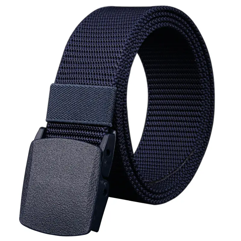 Plastic Buckle Nylon Canvas Belt Men Women Outdoor Work, 1.5inch Wide Metal-free Military Tactical Waist Belt Airport Friendly