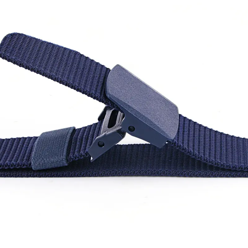 Plastic Buckle Nylon Canvas Belt Men Women Outdoor Work, 1.5inch Wide Metal-free Military Tactical Waist Belt Airport Friendly