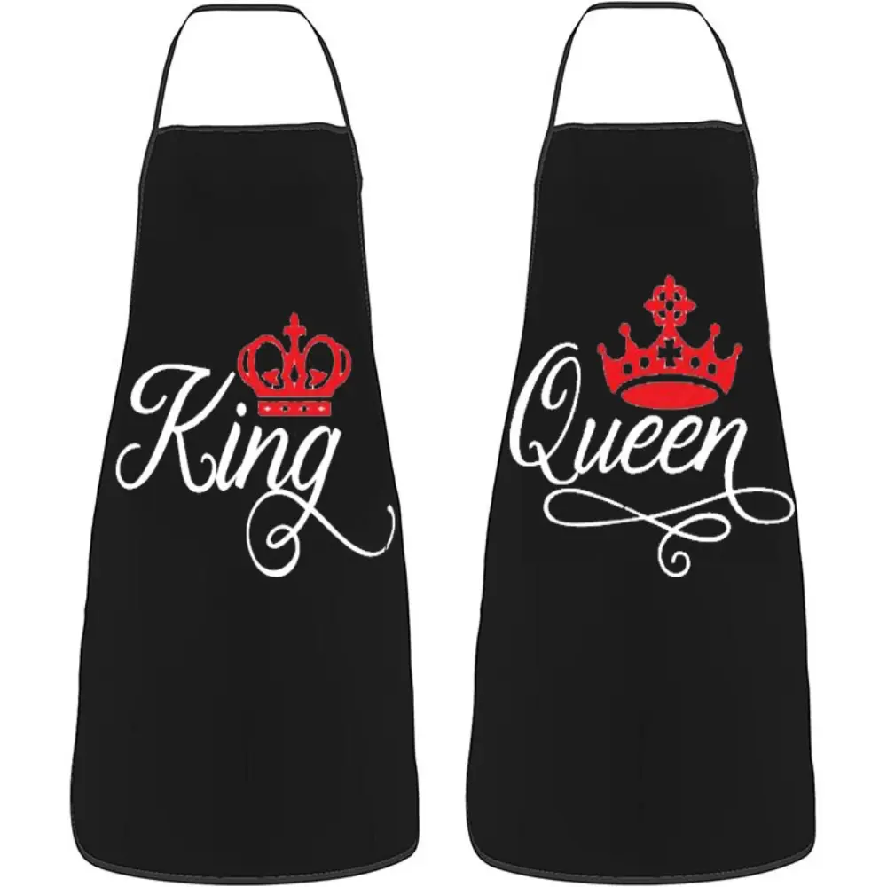 2Pcs/Set Funny Aprons for Couple His and Her Mr & Mrs Kitchen Aprons Set for Baking Cooking Birthday Wedding Engagement Gifts