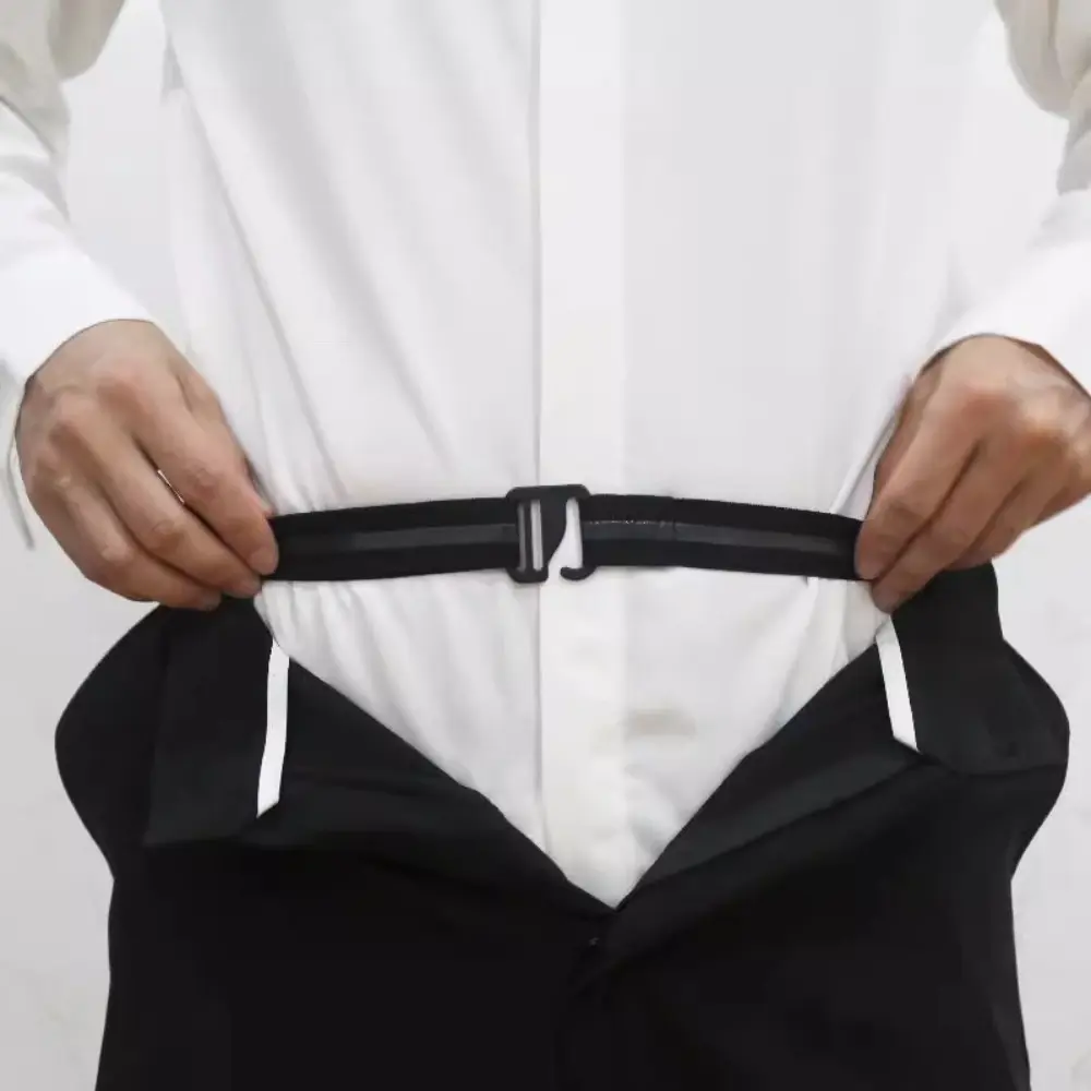 Men's Adjustable  Elastic Shirt Stay Belt Keep Shirt Tucked It in All Day