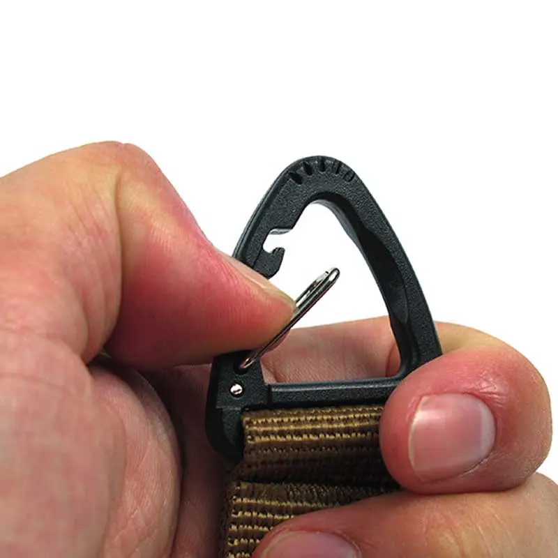 Molle Webbing Backpack Buckle Carabiners Double-Point Triangle Tactical Hanging Buckle Outdoor Camping Hiking Climbing Accessory