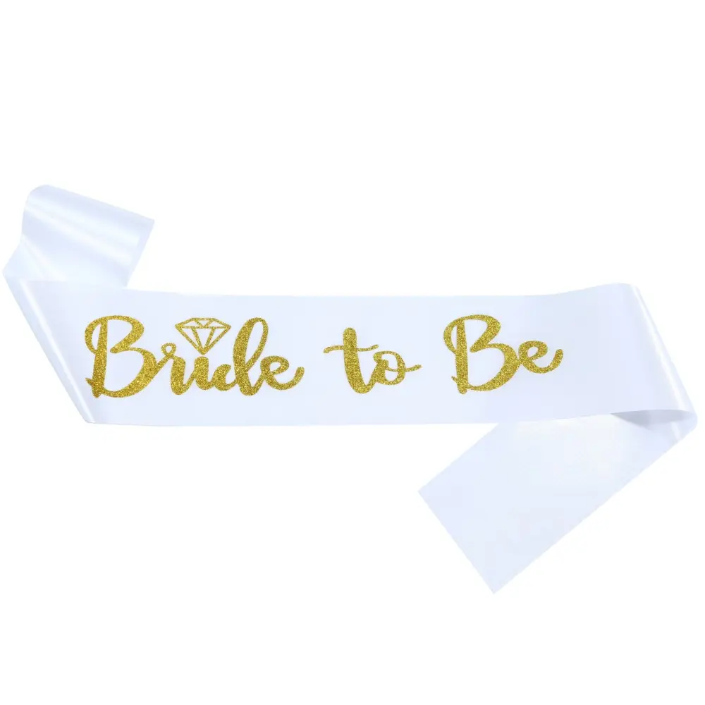 1 Piece Bride To Be Sash Bride Satin Sash Favor Gifts for Girls Hen Night Bachelorette Wedding Party Decorations Supplies