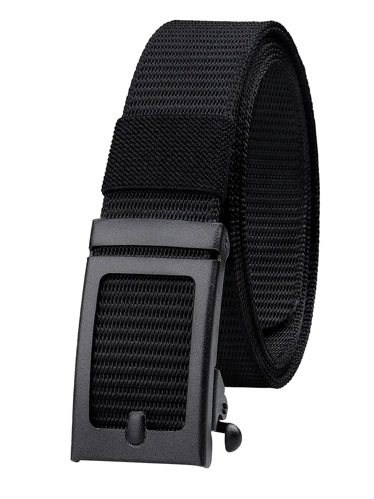 Men's Belt Nylon Canvas Web Webbing Belts Automatic Buckle Military Tactical Belt Outdoor Sport Work Hiking Waist Strap Belts